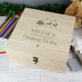 personalised wooden christmas eve box