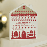 Personalised Christmas Fair Isle House Ornament