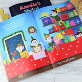 personalised christmas story book showing the inside of the book