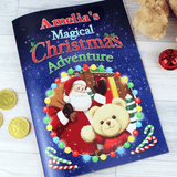 personalised christmas story book showing the front cover