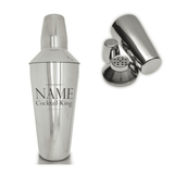 personalised cocktail king shaker any name engraved on the shaker underneath the fixed text