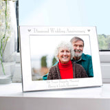 personalised diamond wedding anniversary photo frame