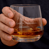 personalised redefined glass tumbler with a message engraved over 2 lines