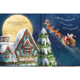 personalised night before christmas family book showing the illustrations inside the book with the personalisation