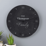 personalised family slate clock