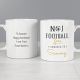 personalised number one football fan mug