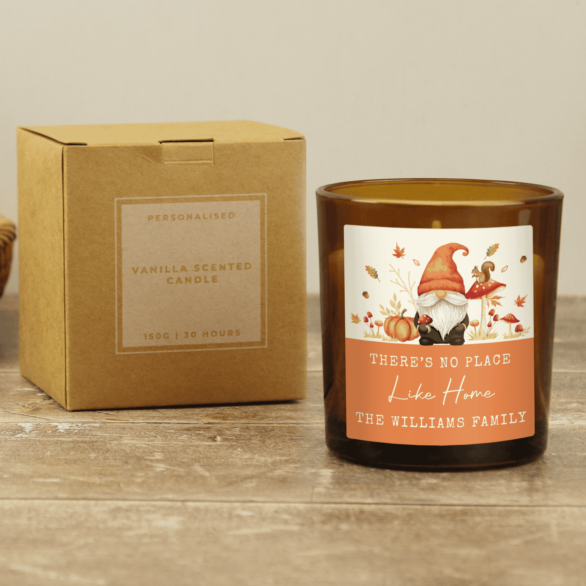 personalised gonk candle