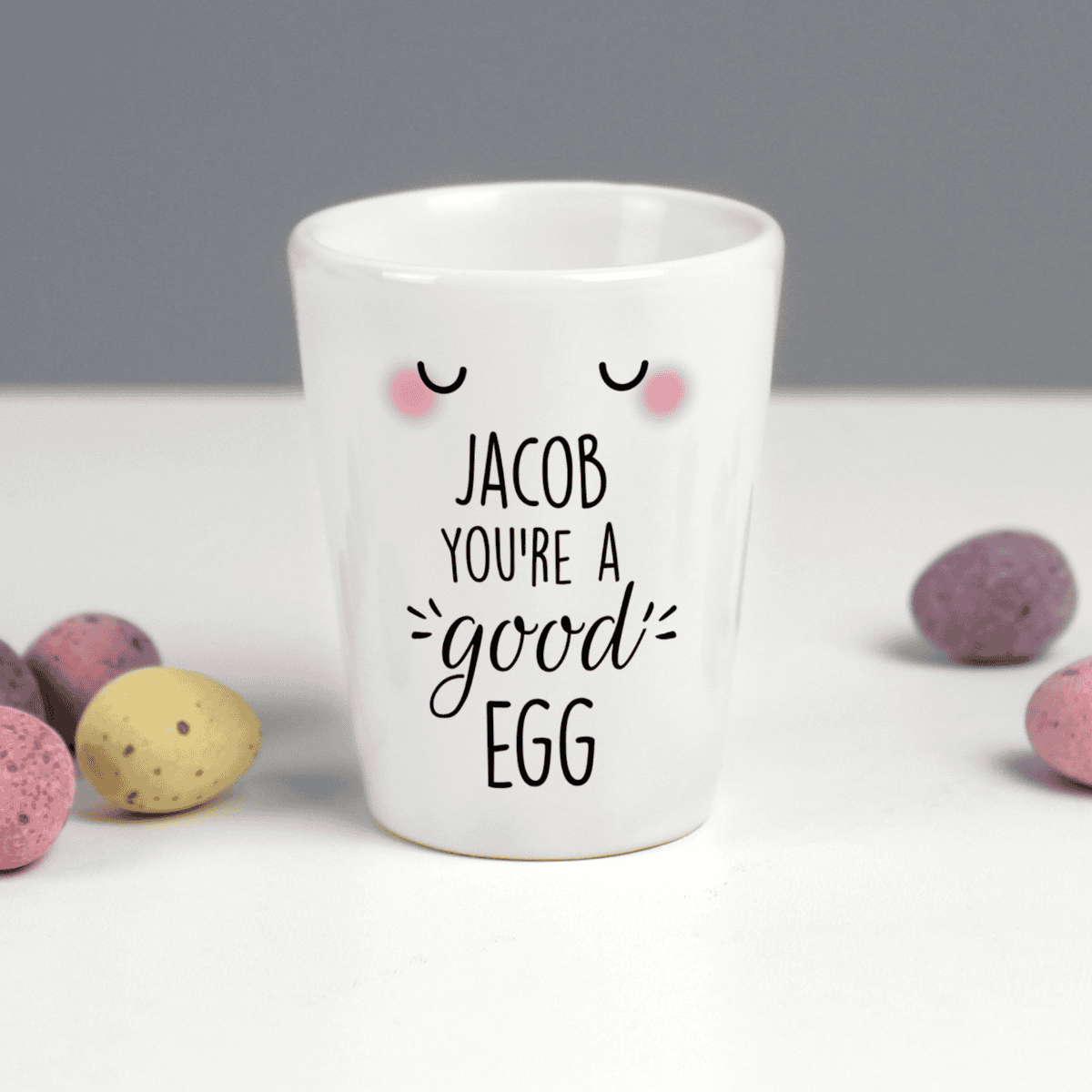 you're a good egg personalised white egg cup