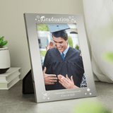 personalised graduation 5x7 photo frame with any message engraved over 2 lines under the photo