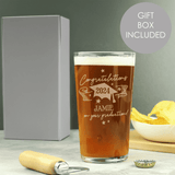 personalised graduation pint beer glass