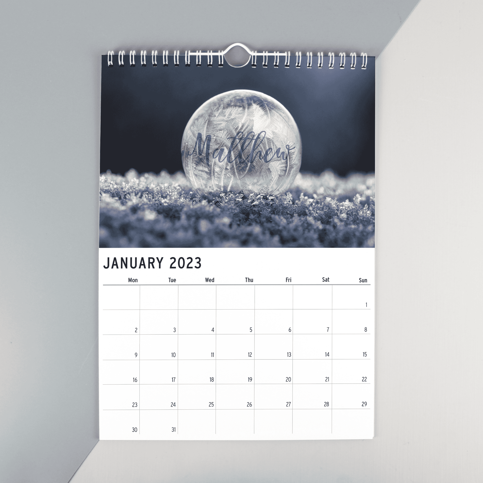 personalised great outdoors a4 wall calendar