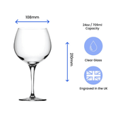 personalised juniper gin balloon glass engraved with any message over 4 lines