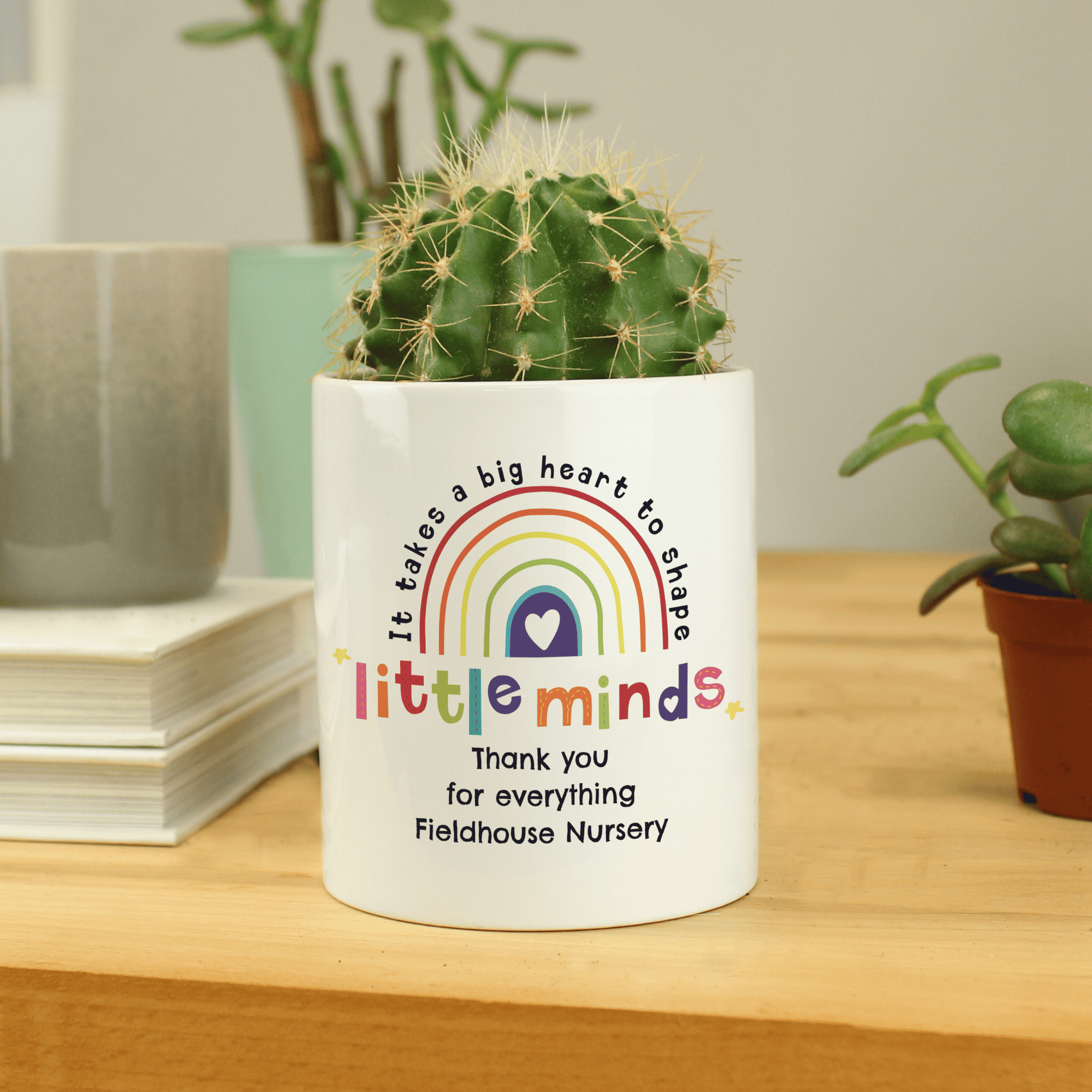 personalised little minds ceramic storage pot personalised with any message over 3 lines