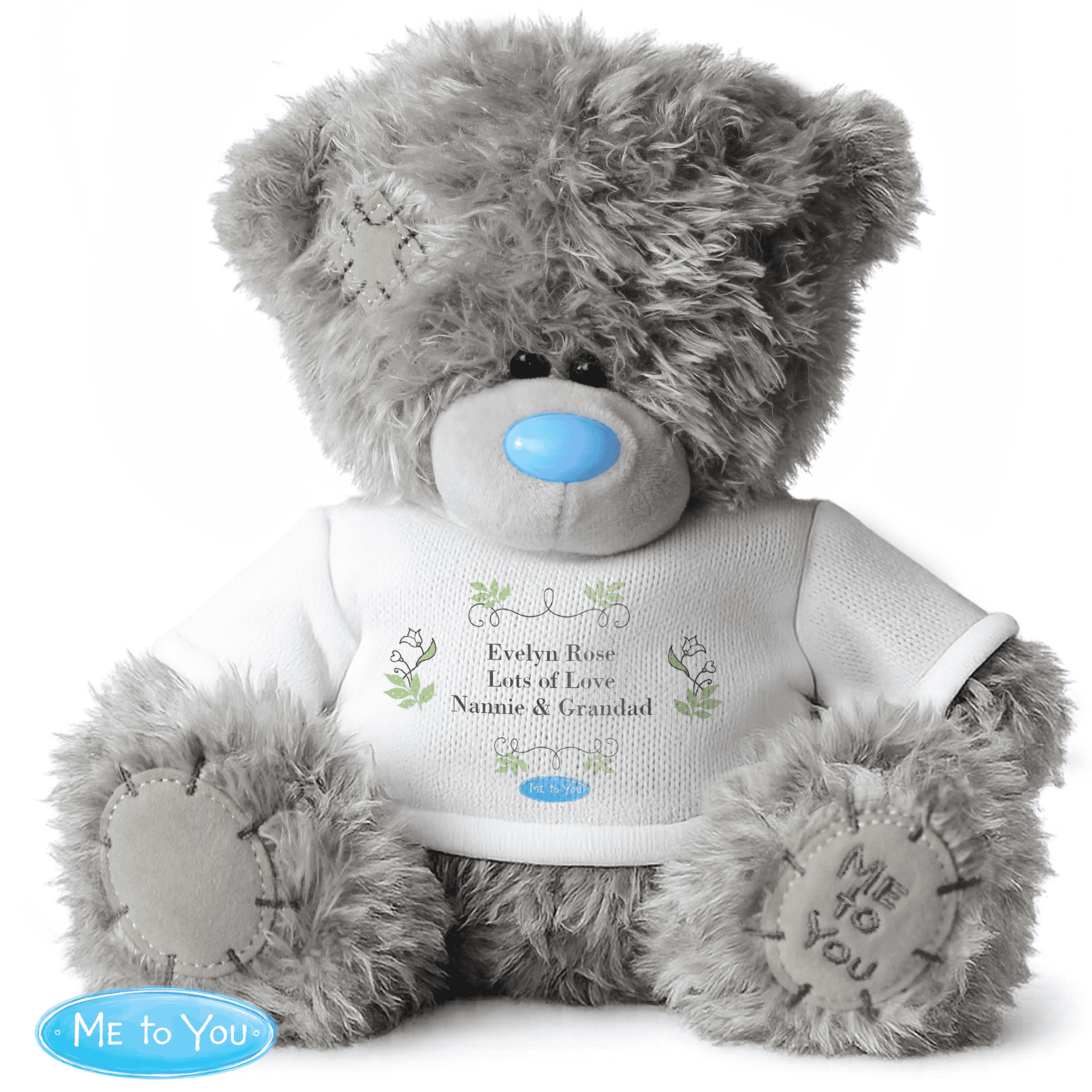 personalised me to you religious teddy bear with any message over 3 lines perosnalised on the jumper
