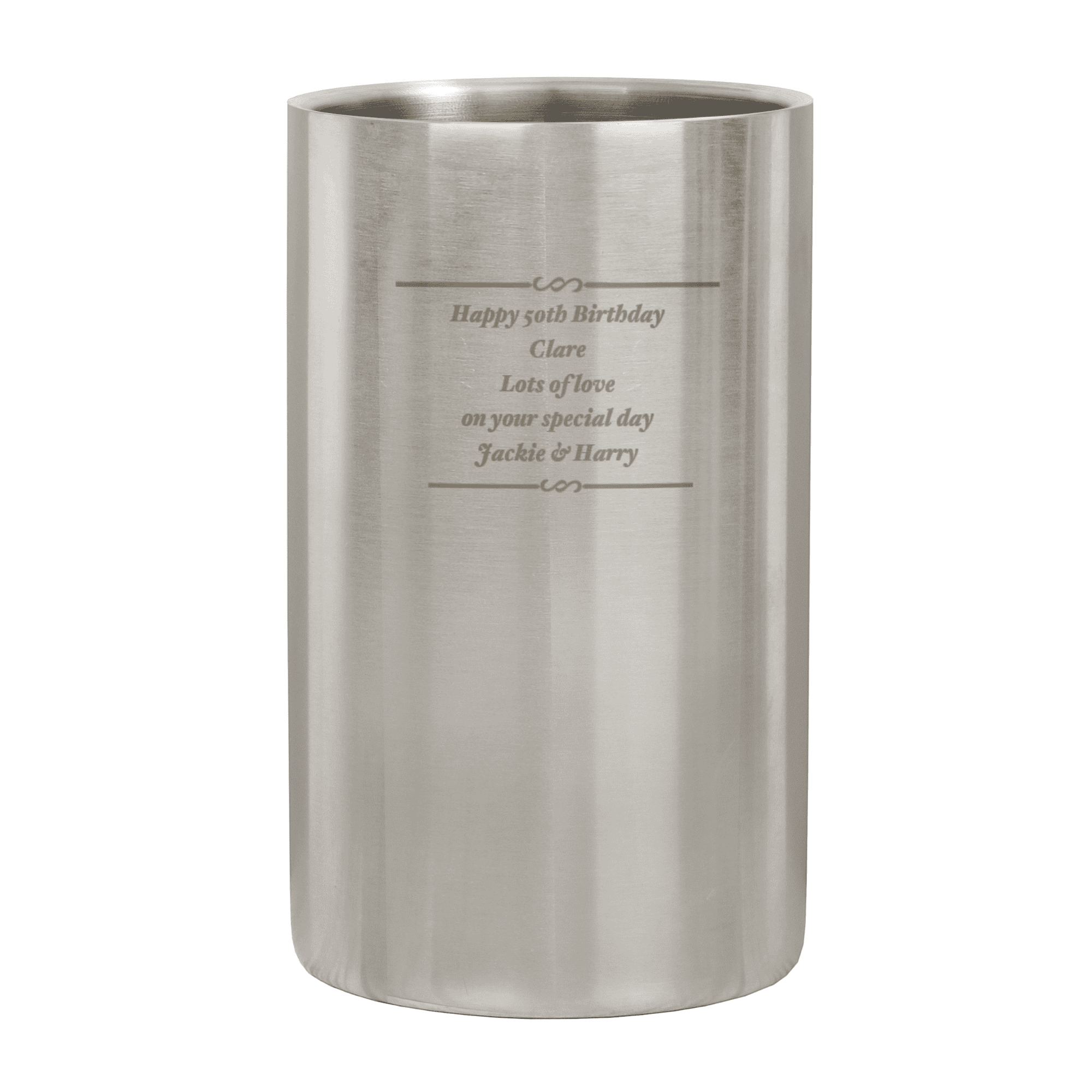 personalised any message wine cooler