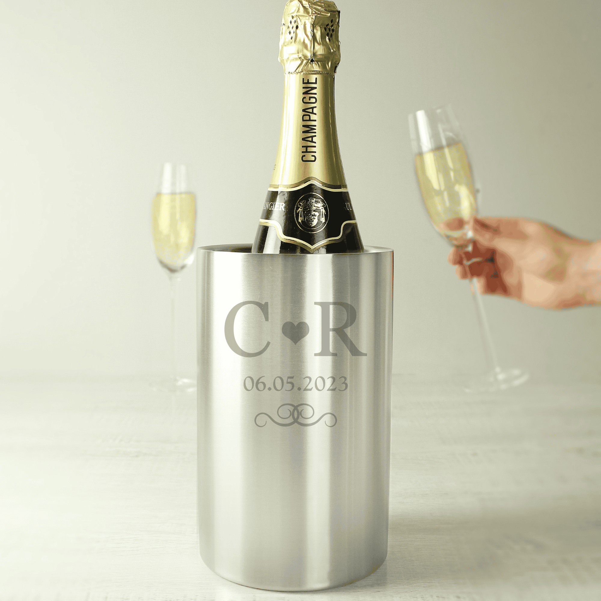 personalised mongram wine cooler