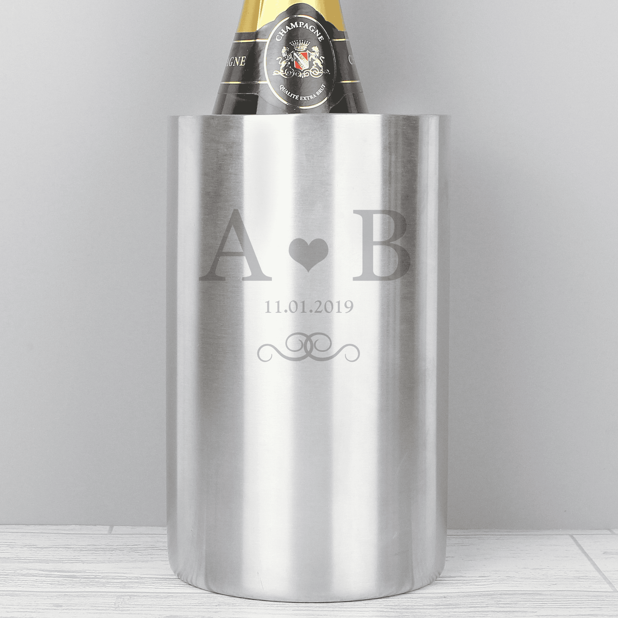personalised mongram wine cooler