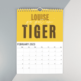 ersonalised a4 motivational wall calendar with their name on every page