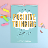 personalised a4 motivational wall calendar with their name on every page
