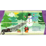 personalised children's book the magical snowman showing an inside page with the child's name personalised on it