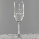 personalised name only prosecco flute