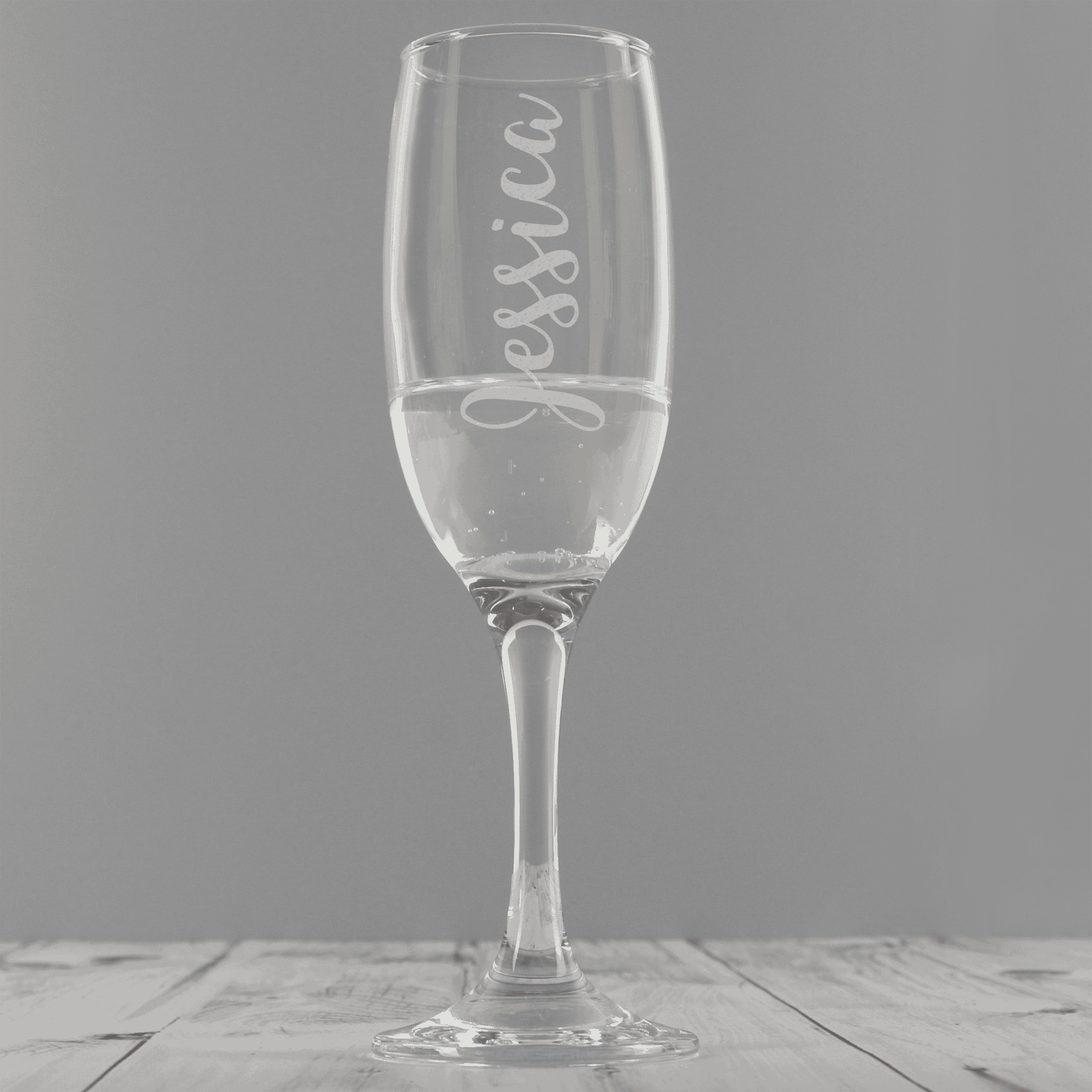 personalised name only prosecco flute