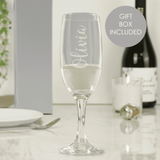 personalised name only prosecco flute