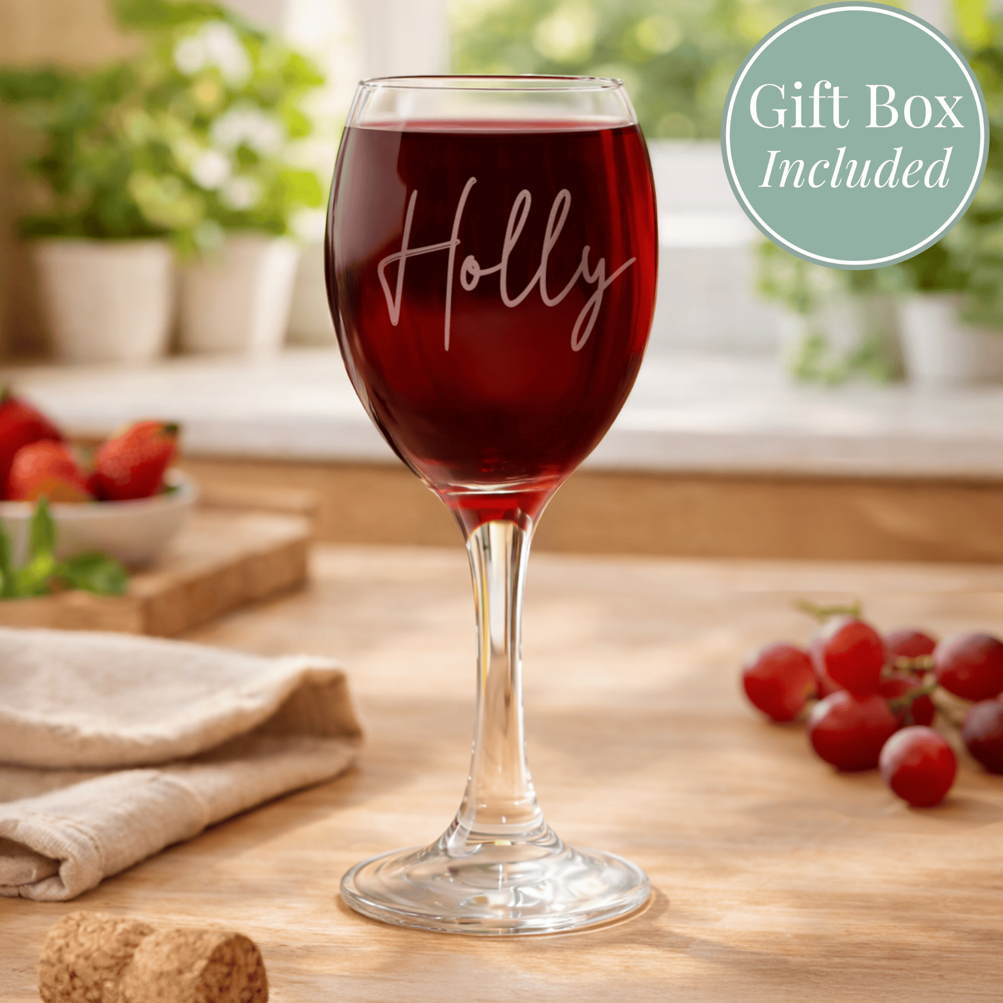 personalised wine glass with any name