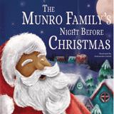 Book cover of the personalised Night Before Christmas story with Santa Claus and a snowy village.