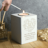 Personalised 30th  Anniversary Tea Light Holder