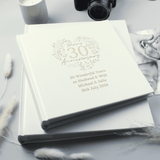 personalised pearl wedding anniversary album with any message over 4 lines