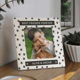 personalised pet ceramic photo frame