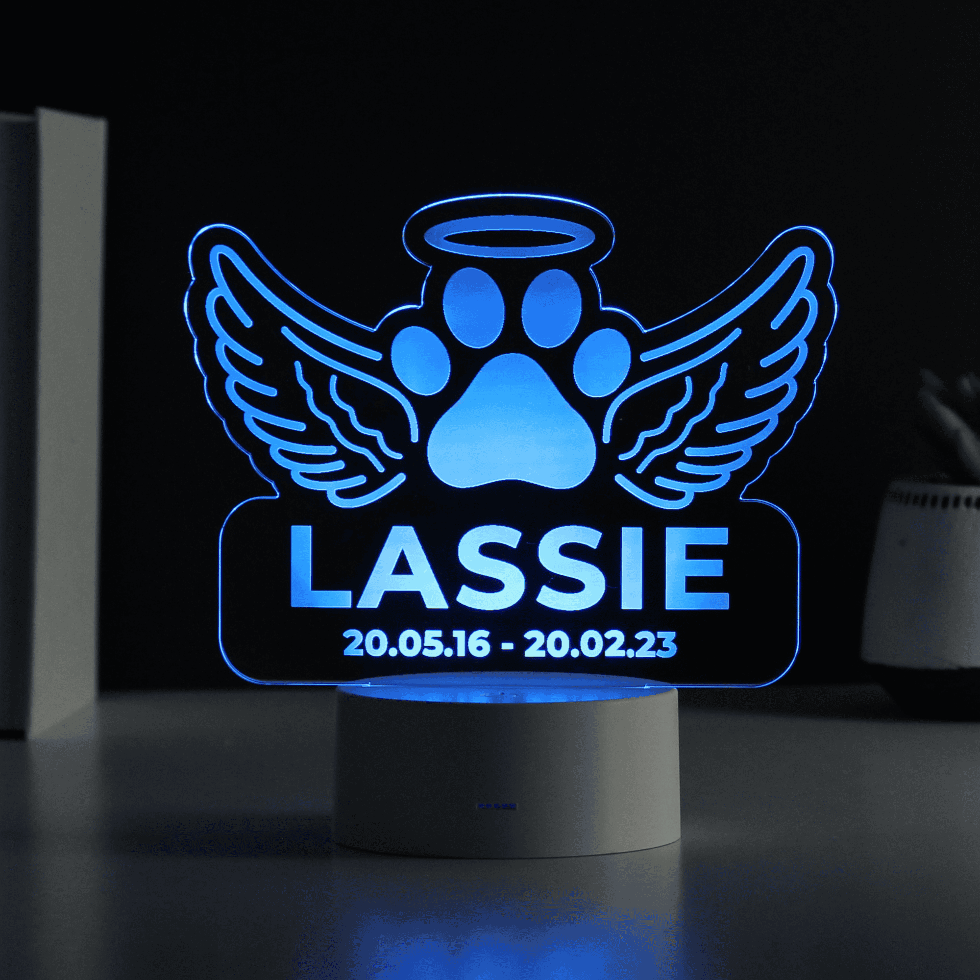 Personalised Pet Memorial Colour Changing LED Light
