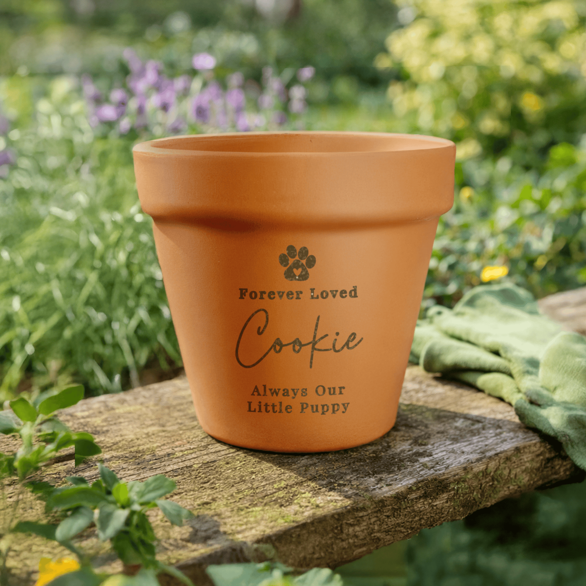 personalised pet memorial plant pot