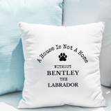 personalised pet cushion with any name and breed of dog on it 
