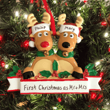 Personalised Reindeer Family Decoration – Christmas Décor for 2-5 People