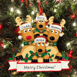Personalised Reindeer Family Decoration – Christmas Décor for 2-5 People