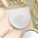 personalised compact mirror engraved over 4 lines