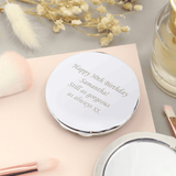 personalised compact mirror engraved over 4 lines