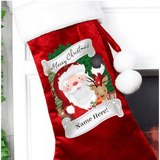 personalised red santa stocking 