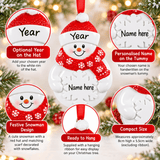 personalised snowman christmas tree decoration with name and year hand personalised on it