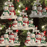 personalised snowman tree decoration collage