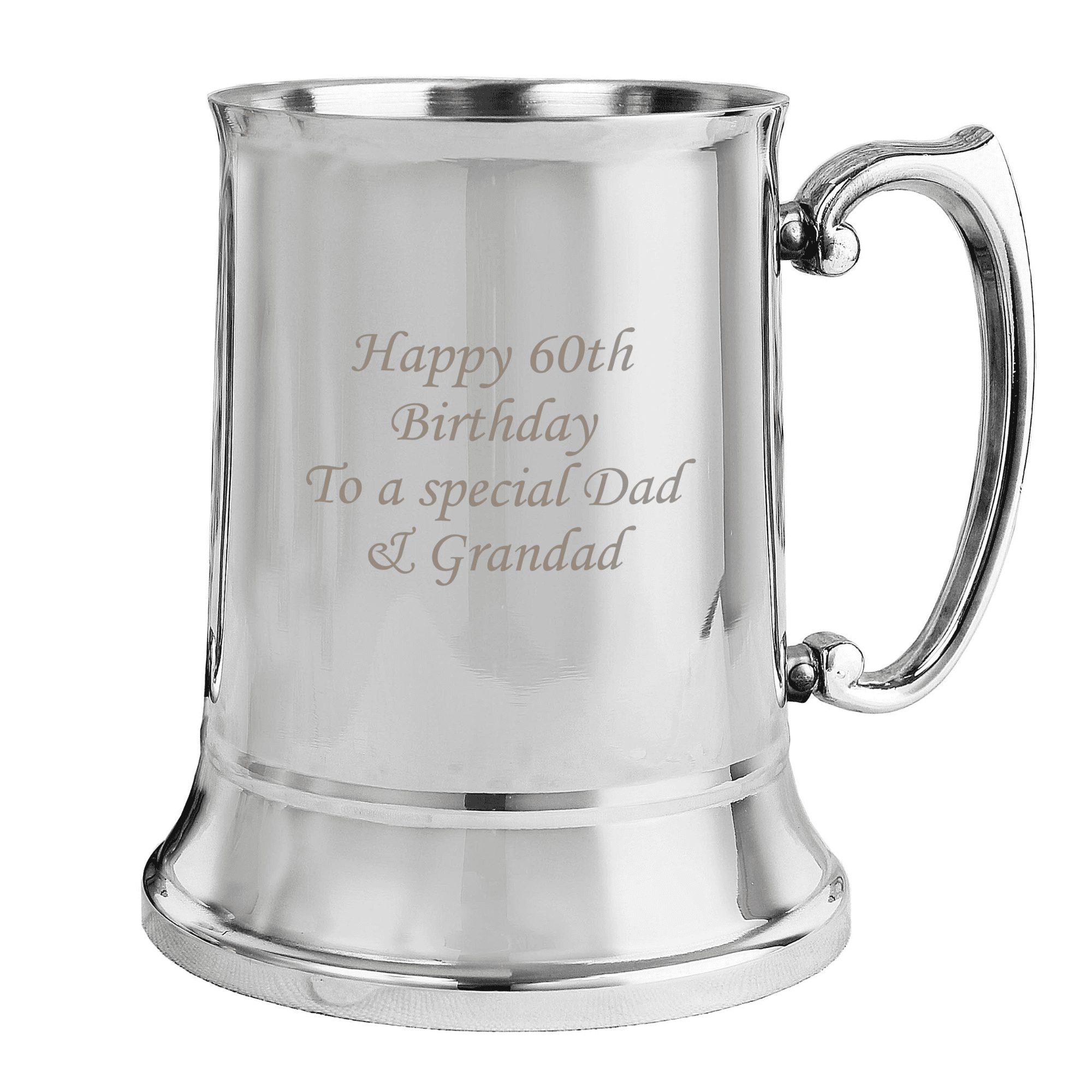 personalised stainless steel tankard engraved with any message over 4 lines