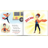 super mum personalised book showing the inside pages personalised as you want