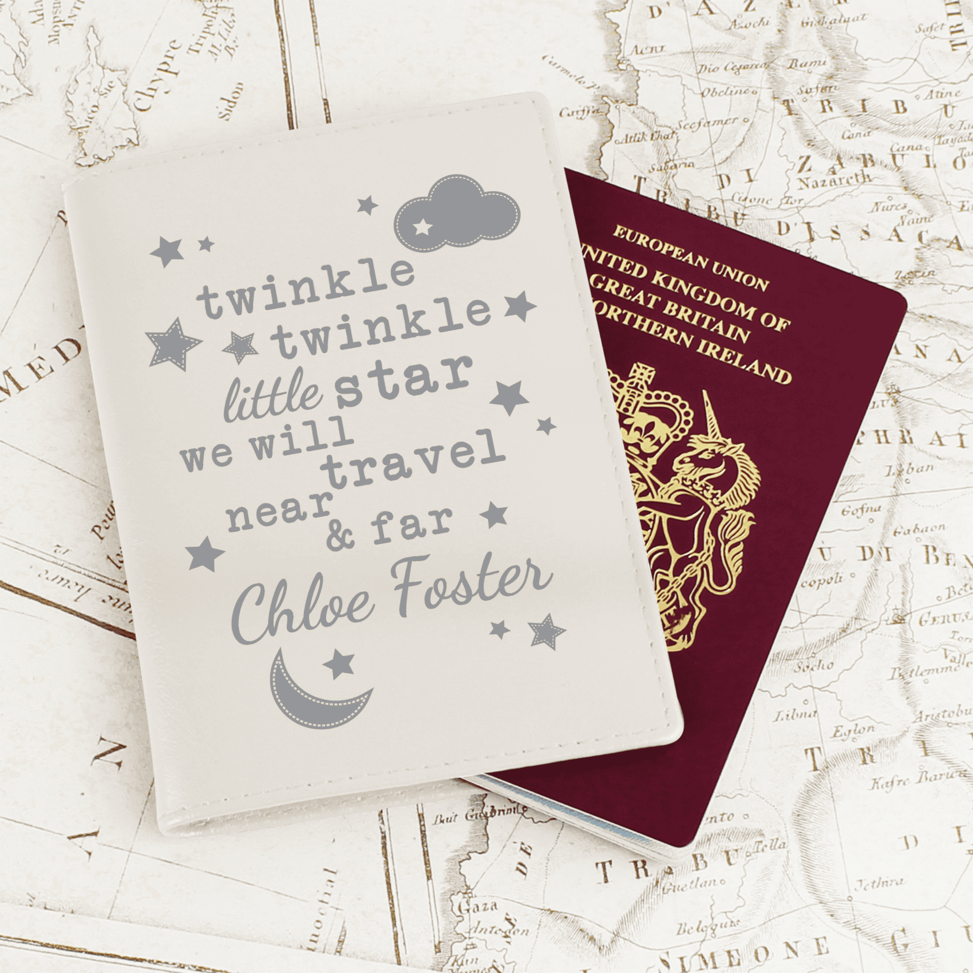 personalised twinkle twinkle baby passport cover