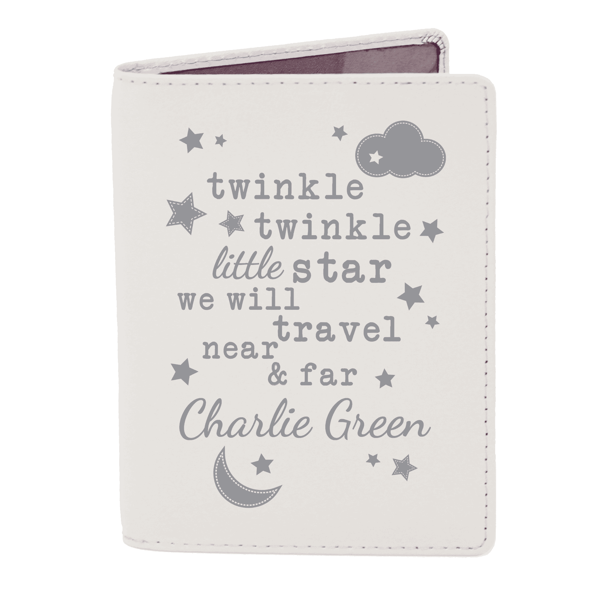 personalised twinkle twinkle baby passport cover