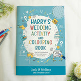 personalised wedding acitivity book for boys front cover