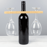 personalised wine o'clock wooden butler