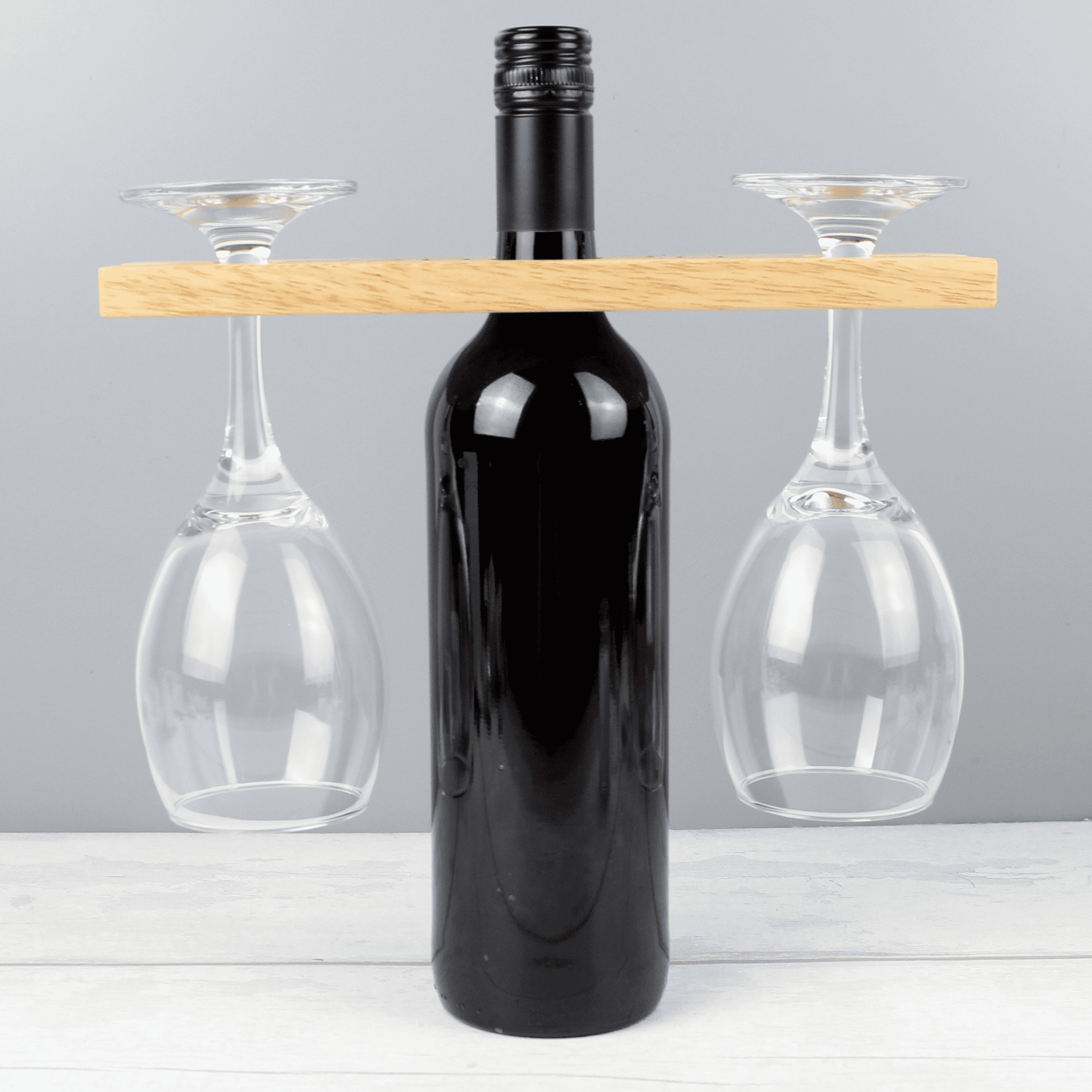 personalised wine o'clock wooden butler