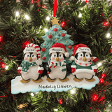 personalised christmas tree decoration for a family of 3